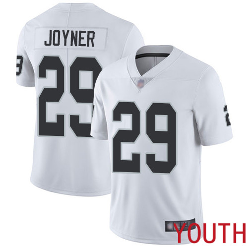 Oakland Raiders Limited White Youth Lamarcus Joyner Road Jersey NFL Football #29 Vapor Untouchable Jersey->youth nfl jersey->Youth Jersey